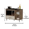 Balcão para Cooktop Cordoba Cor:canela Off White - Mizza Decor - 3