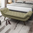 Ver imagem 2 de Puff Recamier 140 cm Pes Palito Venez Linho SL 75 Peer