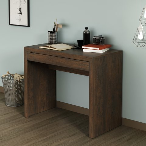 Escrivaninha Mesa Escritório com ME4107 1 Gaveta 90cm Rústico
