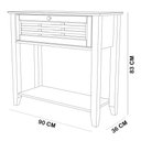 Ver imagem 6 de Aparador para Sala de Estar 90cm 1 Porta Madeira Maciça Aton S05 Ipê - Lyam Decor