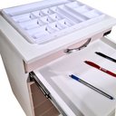 Ver imagem 4 de Gaveteiro Móvel Médico Clinico Mesa Auxiliar - Rosa