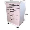 Ver imagem 2 de Gaveteiro Móvel Médico Clinico Mesa Auxiliar - Rosa
