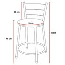 Ver imagem 4 de Jogo 2 Banqueta Baixa Ratan Hawai Preta Cappuccino Premium 