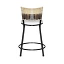 Ver imagem 2 de Jogo 2 Banqueta Baixa Ratan Hawai Preta Cappuccino Premium 