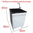 Ver imagem 2 de Balcão com Tanque de Fibra Grande 40l Torneira de Bancada/mesa Montado