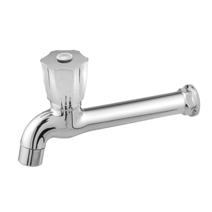 Torneira Tanque Jardim Cozinha Parede ABS 1058 C-25 ¼ Volta:Prateado