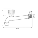 Ver imagem 6 de Torneira Tanque Jardim Cozinha Parede ABS 1058 C-25 ¼ Volta:Prateado
