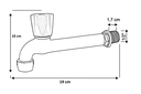 Ver imagem 6 de Torneira Tanque Jardim Cozinha Parede ABS 1058 C-25 ¼ Volta:Prateado