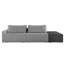 Ver imagem 2 de Sofá Ilha 2 Lugares Living 272cm Modulado Lary Bouclê Pu Pto K01 Cor Cinza Claro