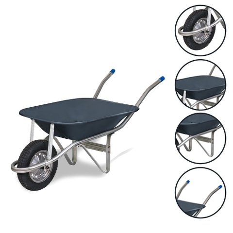 Carrinho de Mão Constutor até 90kg Chapa26 60 Litros Metalosa