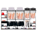 Ver imagem 1 de Closet Aramado - Linear Clr 252 com Gaveta - 3,70m - Preto