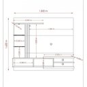 Ver imagem 4 de Painel para TV até 55 Polegadas 182cmx162cm 2 Portas Frizz Supreme Bege Fendi/Naturale
