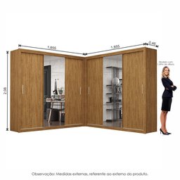 Closet Casal Premium Clarice Plus 06 Portas 8 Gavetas - 6