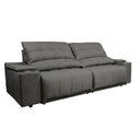Ver imagem 7 de Sofá com Porta Copos Carregador USB Ret Rec Arizona 2,50m Velosuede - Netsofas - Cinza