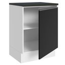 Ver imagem 6 de Balcão Armário de Cozinha 100% MDF 60 cm 1 Porta Branco/Preto Acordes Madesa
