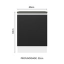 Ver imagem 3 de Balcão Armário de Cozinha 100% MDF 60 cm 1 Porta Branco/Preto Acordes Madesa