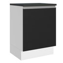Ver imagem 1 de Balcão Armário de Cozinha 100% MDF 60 cm 1 Porta Branco/Preto Acordes Madesa