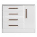 Ver imagem 2 de Cômoda Infantil Encanto 1 Porta 4 Gavetas Branco - Qmovi