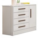 Ver imagem 3 de Cômoda Infantil Encanto 1 Porta 4 Gavetas Branco - Qmovi