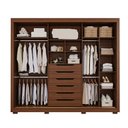 Ver imagem 4 de Guarda-Roupa Casal Serena 3 Portas de Correr 4 Gavetas com Espelhos e Pés 100% MDF Pm Home
