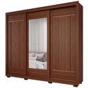 Ver imagem 2 de Guarda-Roupa Casal Serena 3 Portas de Correr 4 Gavetas com Espelhos e Pés 100% MDF Pm Home