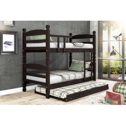Treliche Beliche Thor com Cama Auxiliar Madeira Maciça cor Tabaco - 1