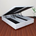 Ver imagem 2 de Cama Box Baú Queen 158x198x42cm Courino Linho com Pistão a Gás