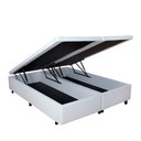 Ver imagem 3 de Cama Box Baú Queen 158x198x42cm Courino Linho com Pistão a Gás