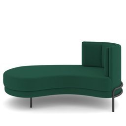 Sofá Chaise Longue Living Lucca Esquerdo D02 Veludo Verde C-303 - 3