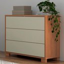 Ver imagem 2 de Cômoda para Quarto 3 Gavetas 105cm Click D03 Freijó Off White - Lyam Decor