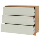 Ver imagem 4 de Cômoda para Quarto 3 Gavetas 105cm Click D03 Freijó Off White - Lyam Decor