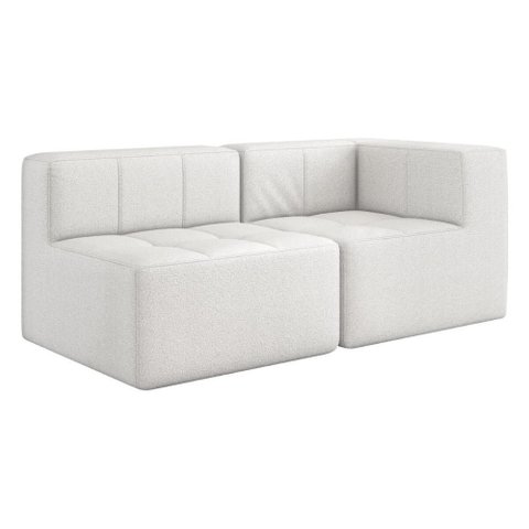 Sofá Modulado 2 Lugares 154cm Espuma D33 Multimóveis Cr45352 Branco