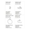 Ver imagem 2 de Kit Acessorios Banheiro 4pçs Lavello Branco / Cromado Herc Unico