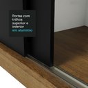 Ver mais imagens de Guarda-roupa Casal Madesa Reno 3 Portas de Correr com Espelho