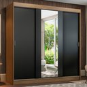 Ver imagem 2 de Guarda-roupa Casal Madesa Reno 3 Portas de Correr com Espelho