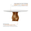 Ver imagem 7 de Conjunto Mesa de Jantar 6 Cadeiras 135cm com Tampo de Vidro