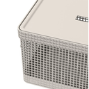 Ver imagem 4 de Cesto Organizador com Tampa Grid Bege 20 Litros - ou