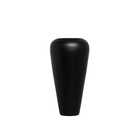 Vaso de Chão Pequeno de Cerâmica Atlanta Preto Fosco 46x24 cm