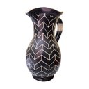 Ver imagem 5 de Jarro Decorativo Cerâmica Dolomita Preto e Branco Estampa Chevron 28cm Columbus Gold
