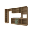 Ver imagem 3 de Cozinha Modulada Celeste Kappesberg 100% Mdf Nogueira/verde 360cm