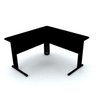 MESA EM L P/ ESCRITÓRIO 140X140 PANDIN MAXXI - PRETO ETP1414 - 1