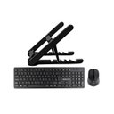 Ver imagem 1 de Suporte P/ Notebook  +  Teclado E Mouse Usb, Sem Fio - Kross