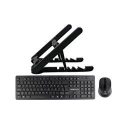 Suporte P/ Notebook  +  Teclado E Mouse Usb, Sem Fio - Kross - 1