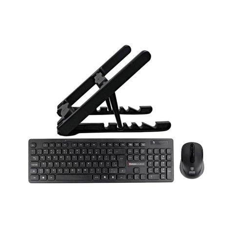 Suporte P/ Notebook  +  Teclado E Mouse Usb, Sem Fio - Kross
