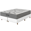 Ver imagem 1 de Cama Box Branca + Colchão King Size Córdoba Molas Ensacadas Duo Face 193x203x70cm - Macio