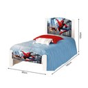 Ver imagem 4 de Cama Infantil Solteiro Homem Aranha Adesivada com Grade de Proteção e Colchão