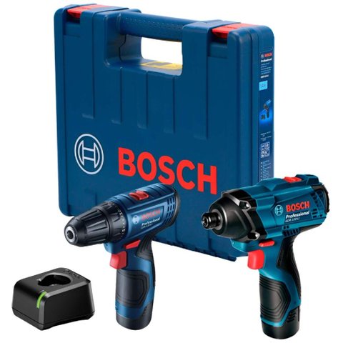 Kit Parafusadeira Furadeira Gsr 120-li + Chave de Impacto Gdr 120-li Bivolt Bosch-bivolt