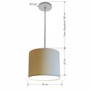 Ver imagem 2 de Lustre Luminária Pendente Vivare Free Lux Pe-4105cz Cúpula em Tecido 20x22cm