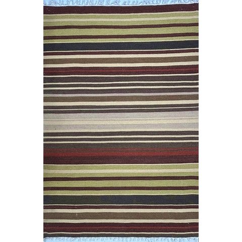 Tapete para Sala Quarto Kilim Stripe 140x200 Dn9678 Listrado