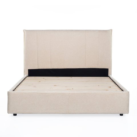 Cama Estofada Ciela Queen 122 Cm X 180 Cm Bege